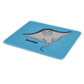 Happy stingray fish cartoon illustration schneidebrett (Ecke)