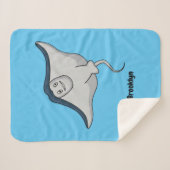 Happy stingray fish cartoon illustration sherpadecke (Vorderseite (Horizontal))