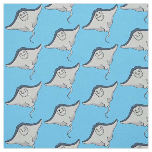 Happy stingray fish cartoon illustration stoff (Muster)
