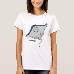 Happy stingray fish cartoon illustration T-Shirt