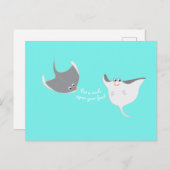 Happy Stingray Postkarte (Vorne/Hinten)