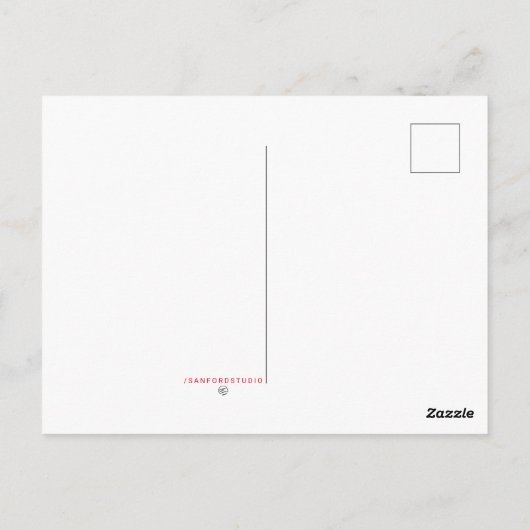 Happy Stingray Postkarte (Rückseite)