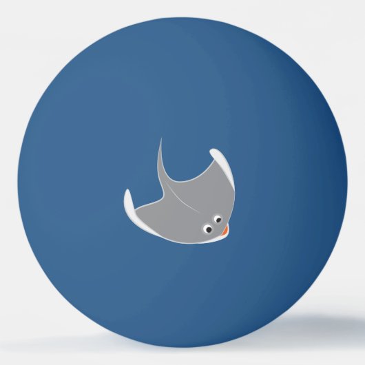 Happy Stingray Tischtennisball (Vorderseite)
