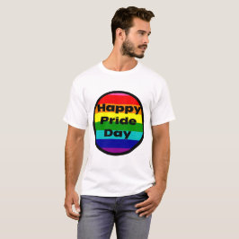 Happy Stolz Tag Lgbtq Regenbogen T-Shirt