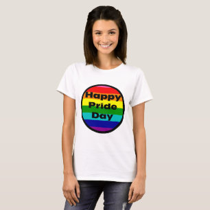 Happy Stolz Tag Regenbogen lgbtq T-Shirt