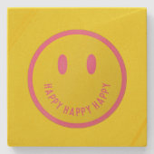 Happy Stone Untersetzer (Vorderseite)