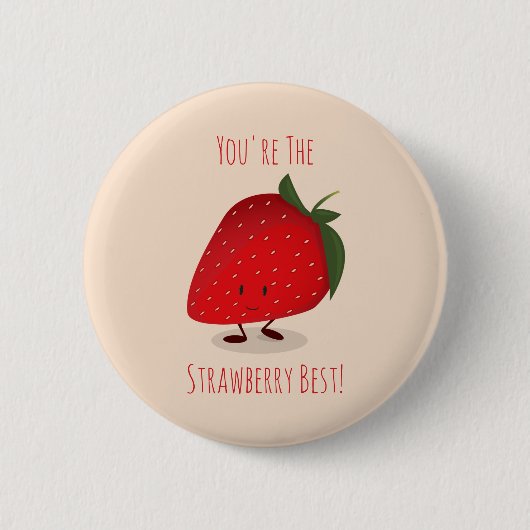 Happy Strawberry| Button (Vorderseite)