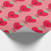 Happy Strawberry Hinzufügen eines Namenswrapping-P Geschenkpapier (Ecke)