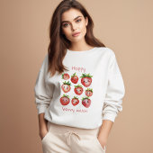 Happy Strawberry Sweatshirt | Niedliches Frauenobe