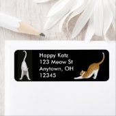 Happy Stretching Cats Label (Insitu)