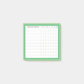 Happy Stripe Collection Habit Tracker in Green Post-it Klebezettel (Vorderseite)