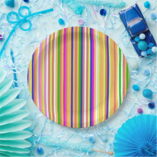 Happy Stripes Pappteller