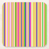 Happy Stripes Rechteckiger Pappuntersetzer (Vorderseite)