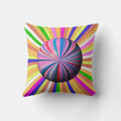 Happy Stripes with Center Sphere Kissen (Rückseite)
