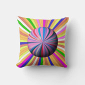 Happy Stripes with Center Sphere Kissen (Vorderseite)