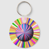 Happy Stripes with Center Sphere Schlüsselanhänger (Vorderseite)