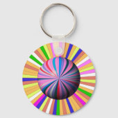Happy Stripes with Center Sphere Schlüsselanhänger (Rückseite)