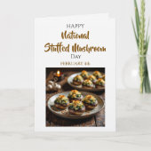 Happy Stuffed Mushroom Day | February 4th Karte (Vorderseite)
