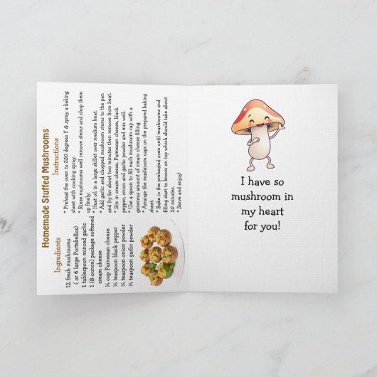 Happy Stuffed Mushroom Day | February 4th Karte (Innenseite)