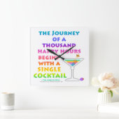 HAPPY STUNUR REISE WALL CLOCK QUADRATISCHE WANDUHR (Zuhause)