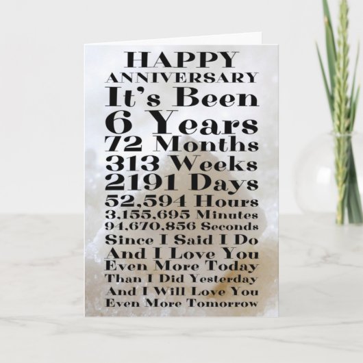 Happy Sugar 6. Jahrestag Karte (Vorderseite)