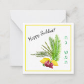 Happy Sukkot Budget Friendly Holiday Wwünschcard Mitteilungskarte (Vorderseite)