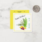 Happy Sukkot Budget Friendly Holiday Wwünschcard Mitteilungskarte (Vorderseite/Rückseite Beispiel)