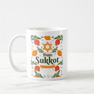 Happy Sukkot Chag Sameach Pesach Kaffeetasse