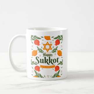 Happy Sukkot Chag Sameach Pesach Kaffeetasse