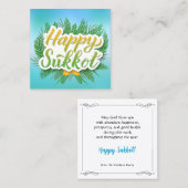 Happy Sukkot Custom Message Telefonnummerkarte (Vorne/Hinten)
