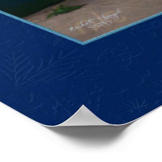 Happy Sukkot Hebrew English Bible Verse Sukkah Art Poster (Ecke)