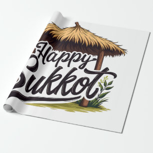 Happy Sukkot Jüdischer Urlaub Hanukkah Geschenkpapier