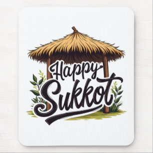 Happy Sukkot Jüdischer Urlaub Hanukkah Mousepad