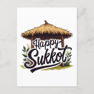 Happy Sukkot Jüdischer Urlaub Hanukkah Postkarte