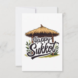 Happy Sukkot Jüdischer Urlaub Hanukkah RSVP Karte