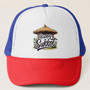 Happy Sukkot Jüdischer Urlaub Hanukkah Truckerkappe