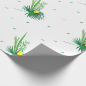 Happy Sukkot Lulav & Etrog Vier Arten Wasserfarbe Geschenkpapier (Ecke)