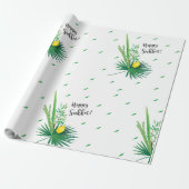 Happy Sukkot Lulav & Etrog Vier Arten Wasserfarbe Geschenkpapier (Ungerollt)