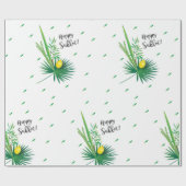 Happy Sukkot Lulav & Etrog Vier Arten Wasserfarbe Geschenkpapier (Flach)