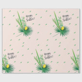 Happy Sukkot Lulav & Etrog Vier Arten Wasserfarbe Geschenkpapier (Flach)