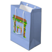 Happy Sukkot Mittlere Geschenktüte (Rückseite Schrägansicht)