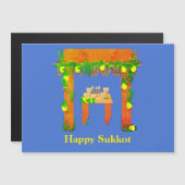 Happy Sukkot, Personalisiert Magnetkarte (Vorne/Hinten)