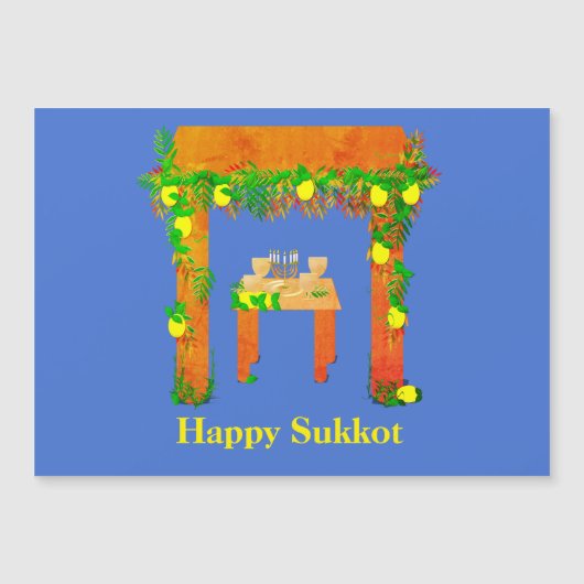 Happy Sukkot, Personalisiert Magnetkarte (Vorderseite)