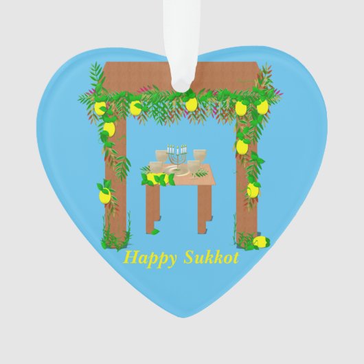 Happy Sukkot, Personalisiert Ornament (Vorderseite)