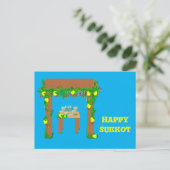 Happy Sukkot, Personalisiert Postkarte (Stehend Vorderseite)