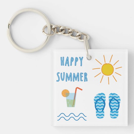 Happy Summer Acrylic Schlüsselanhänger (Vorderseite)
