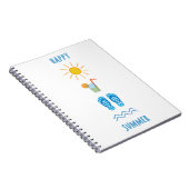 Happy Summer Foto Notebook Notizblock (Rechte Seite)