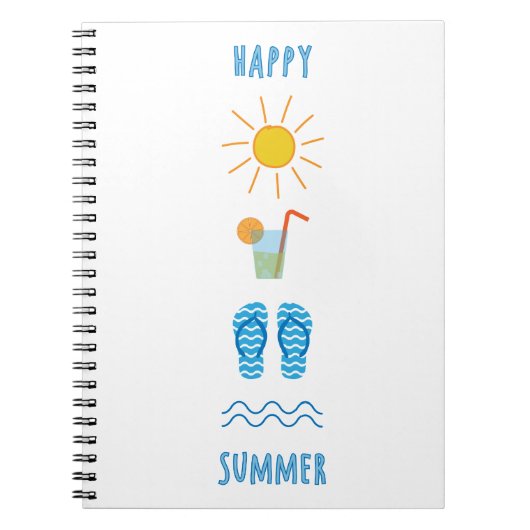 Happy Summer Foto Notebook Notizblock (Vorderseite)