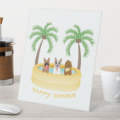 Happy Summer Hogs Schwimmbad Sockelschild (In Situ)