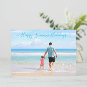 Happy Summer Holidays Card Benutzerdefiniertes Fot (Stehend Vorderseite)